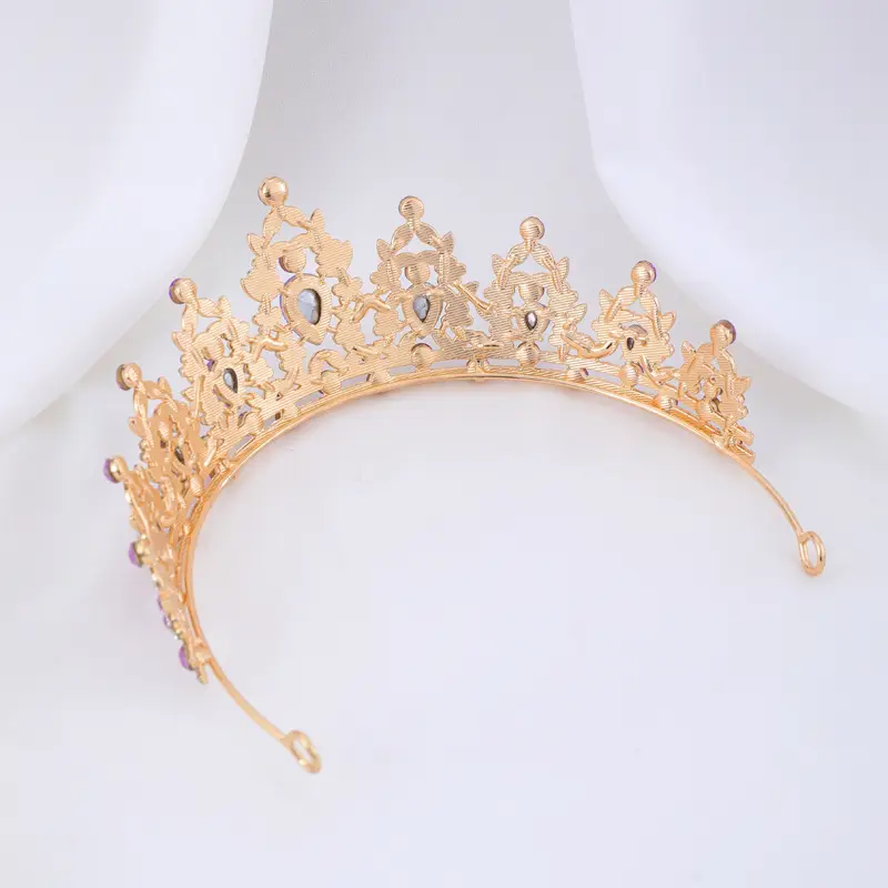 Noble Black Gemstone Sparkling Diamond Bridal Headdress — feature 13