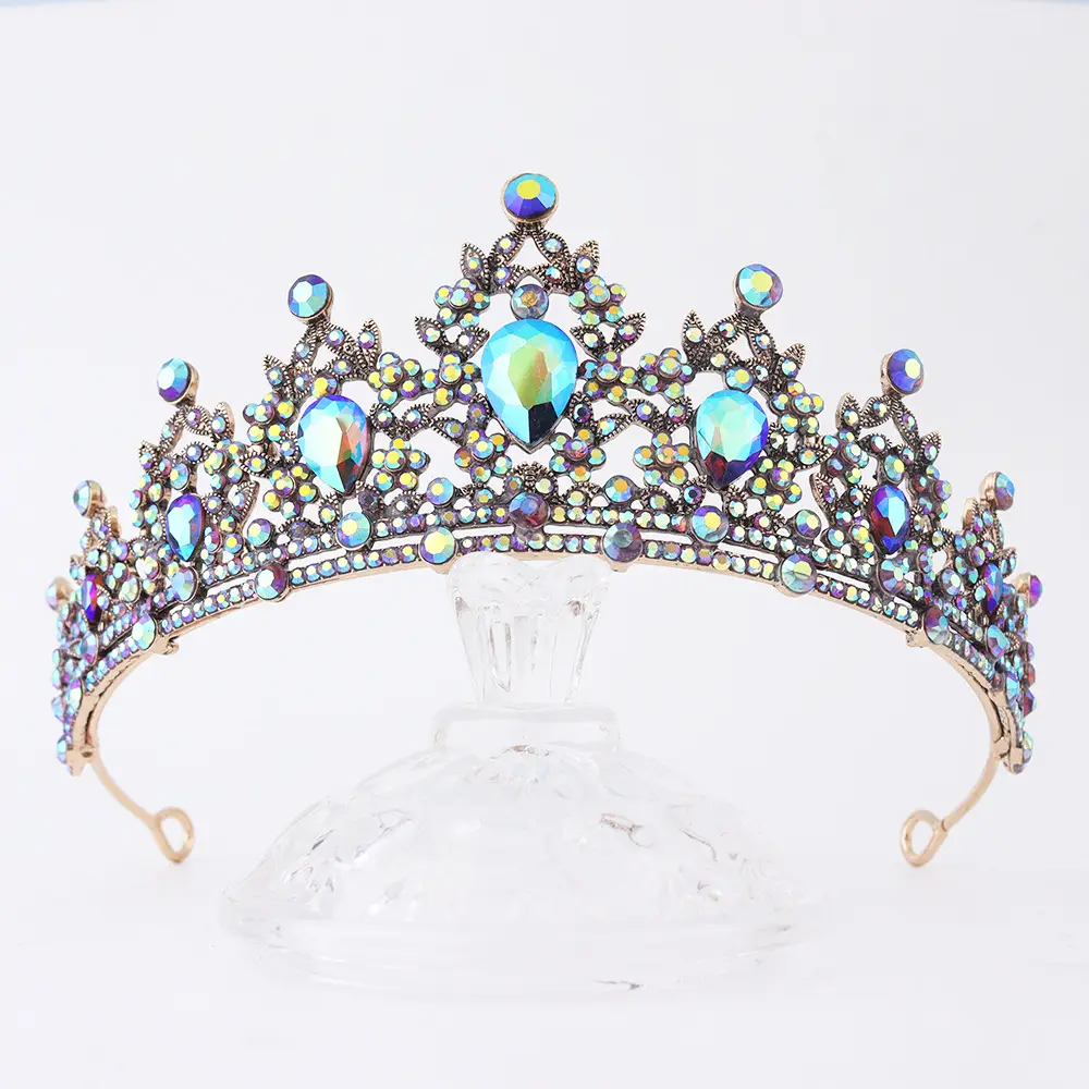 Noble Black Gemstone Sparkling Diamond Bridal Headdress — feature 14
