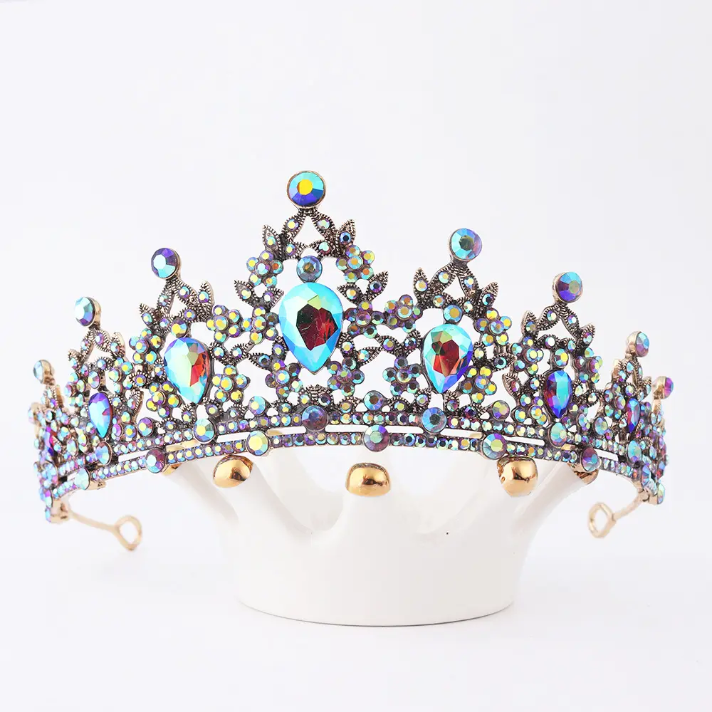 Noble Black Gemstone Sparkling Diamond Bridal Headdress — feature 15