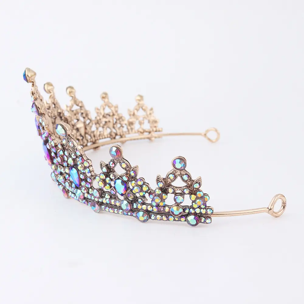 Noble Black Gemstone Sparkling Diamond Bridal Headdress — feature 16
