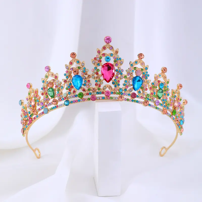 Noble Black Gemstone Sparkling Diamond Bridal Headdress — feature 7