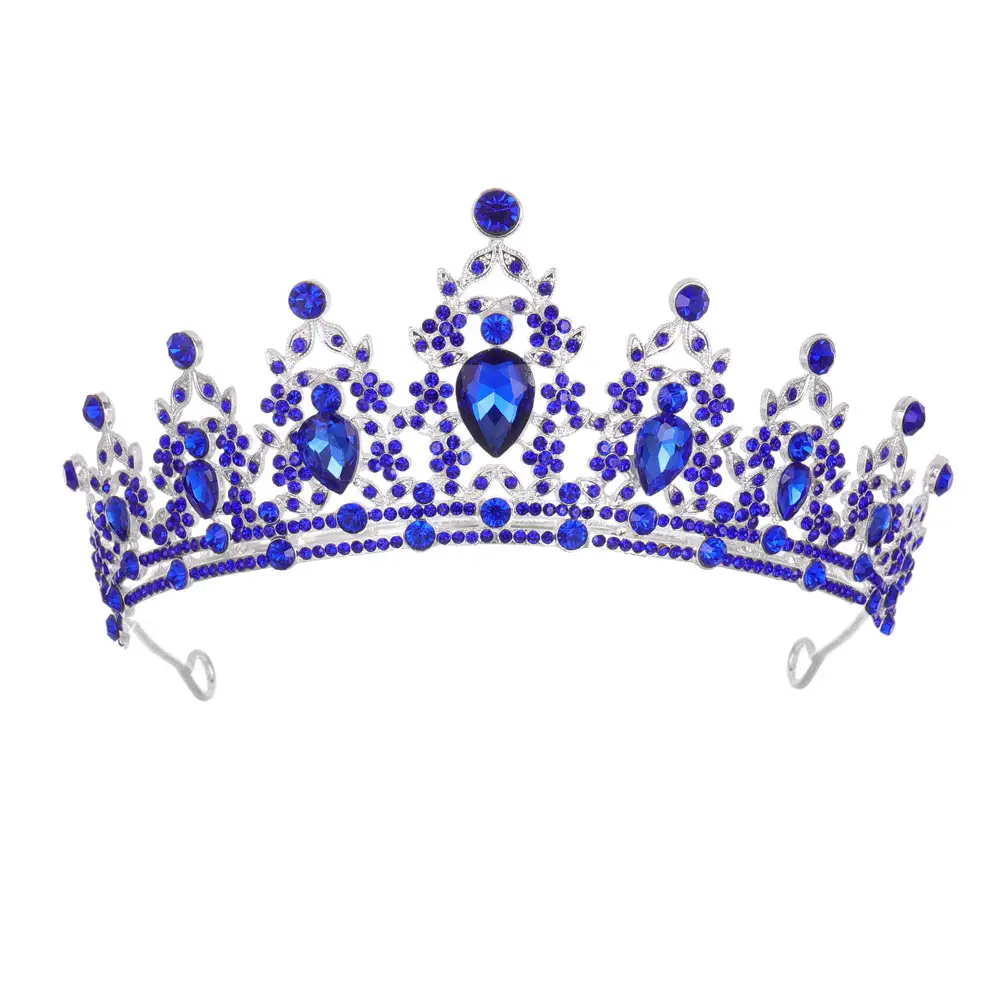 Noble Black Gemstone Sparkling Diamond Bridal Headdress - Image 10