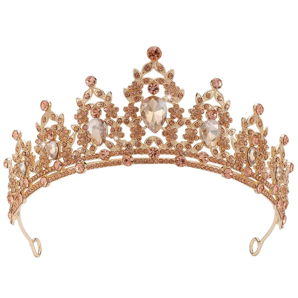 Noble Black Gemstone Sparkling Diamond Bridal Headdress - Image 14