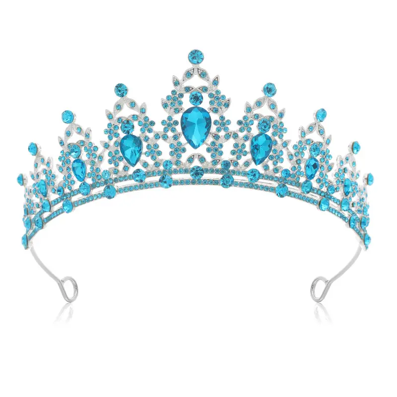 Noble Black Gemstone Sparkling Diamond Bridal Headdress - Image 15