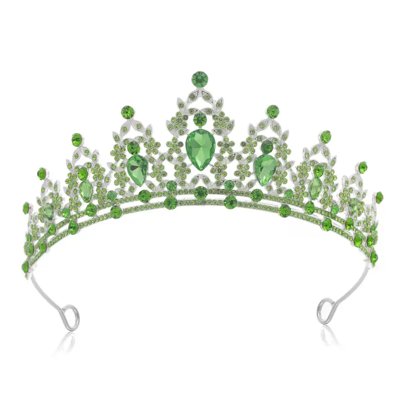 Noble Black Gemstone Sparkling Diamond Bridal Headdress - Image 16