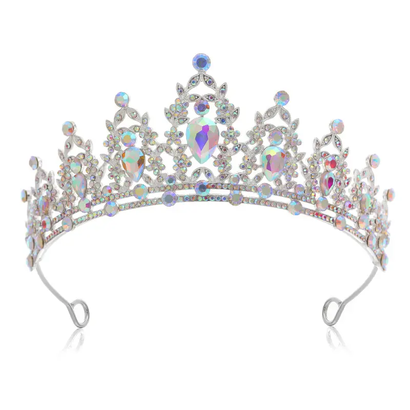 Noble Black Gemstone Sparkling Diamond Bridal Headdress - Image 17