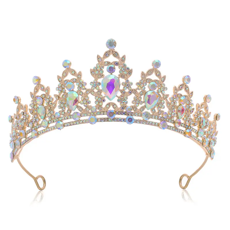 Noble Black Gemstone Sparkling Diamond Bridal Headdress - Image 18