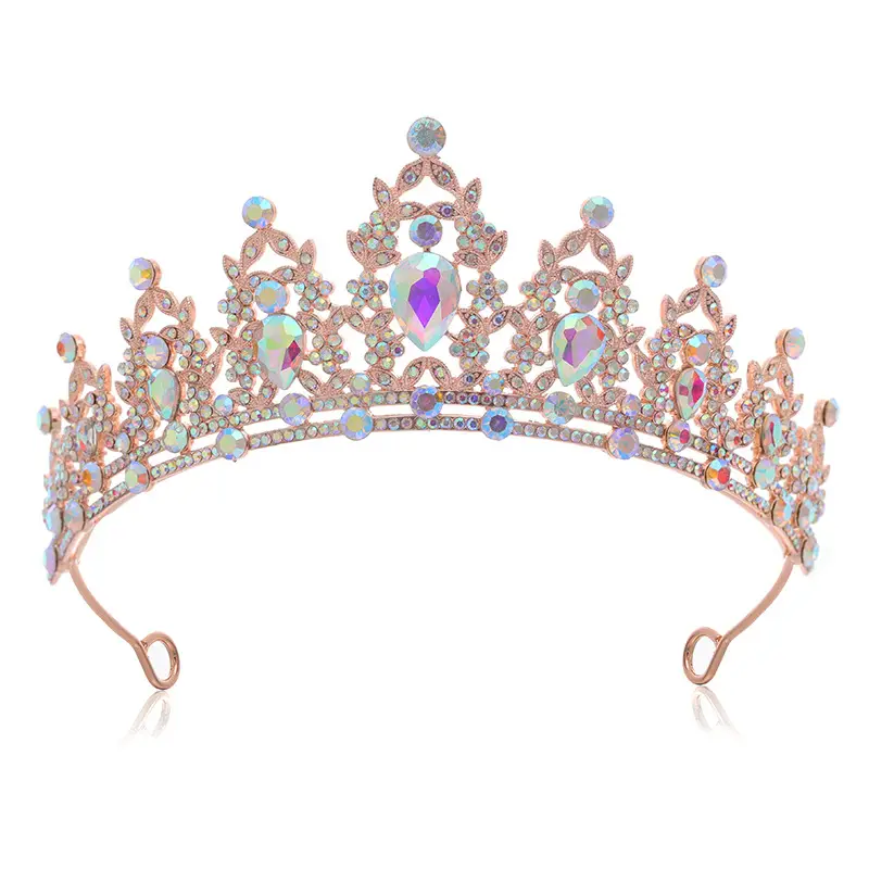 Noble Black Gemstone Sparkling Diamond Bridal Headdress - Image 19