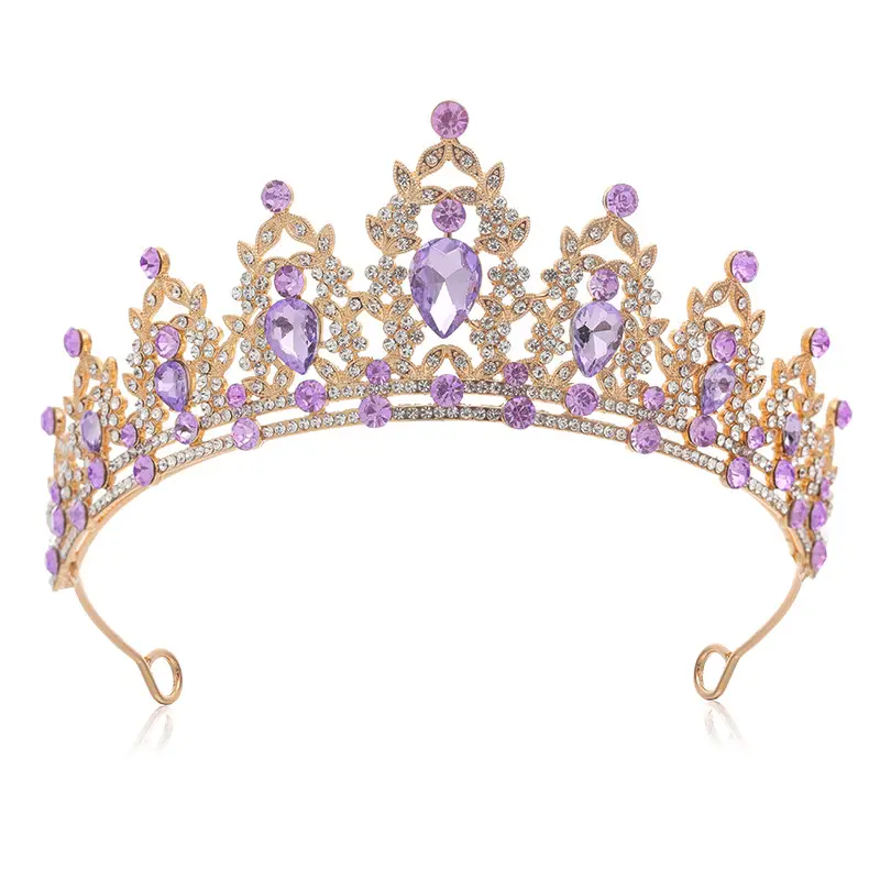 Noble Black Gemstone Sparkling Diamond Bridal Headdress - Image 22