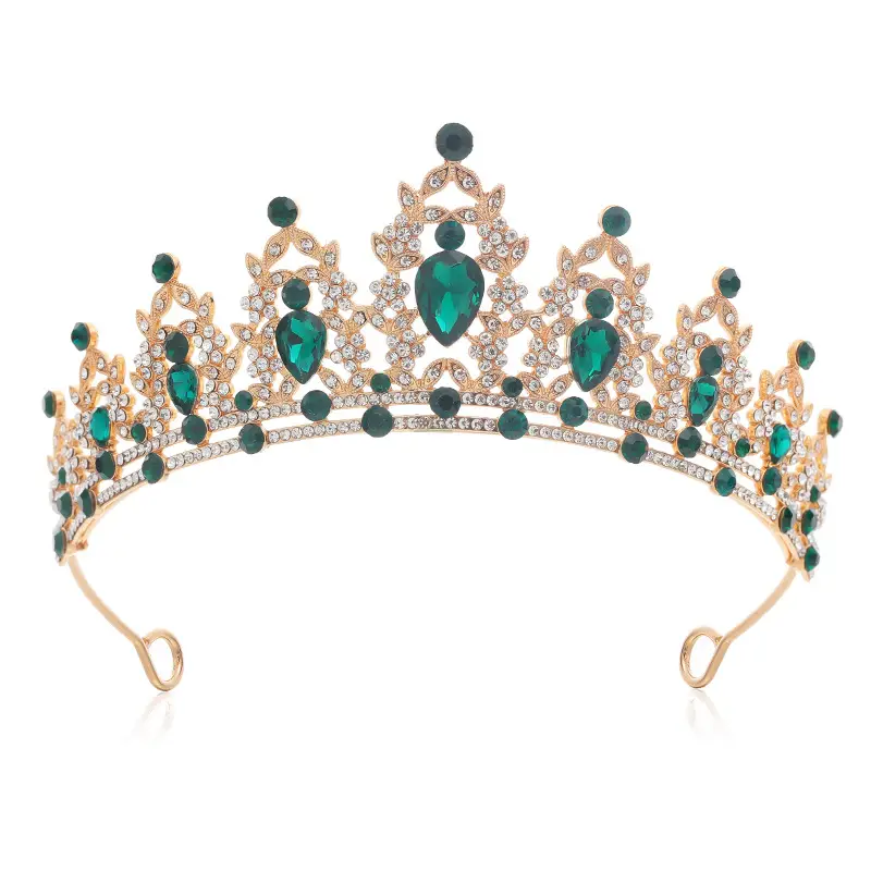 Noble Black Gemstone Sparkling Diamond Bridal Headdress - Image 4