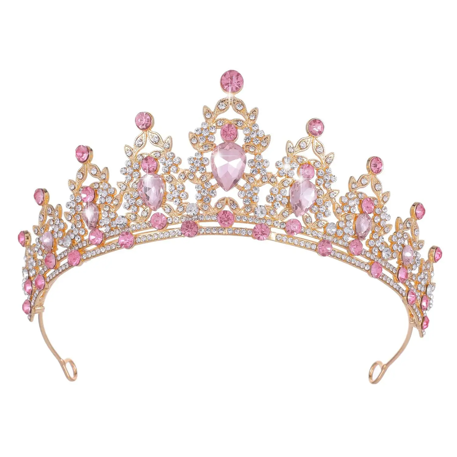 Noble Black Gemstone Sparkling Diamond Bridal Headdress - Image 6