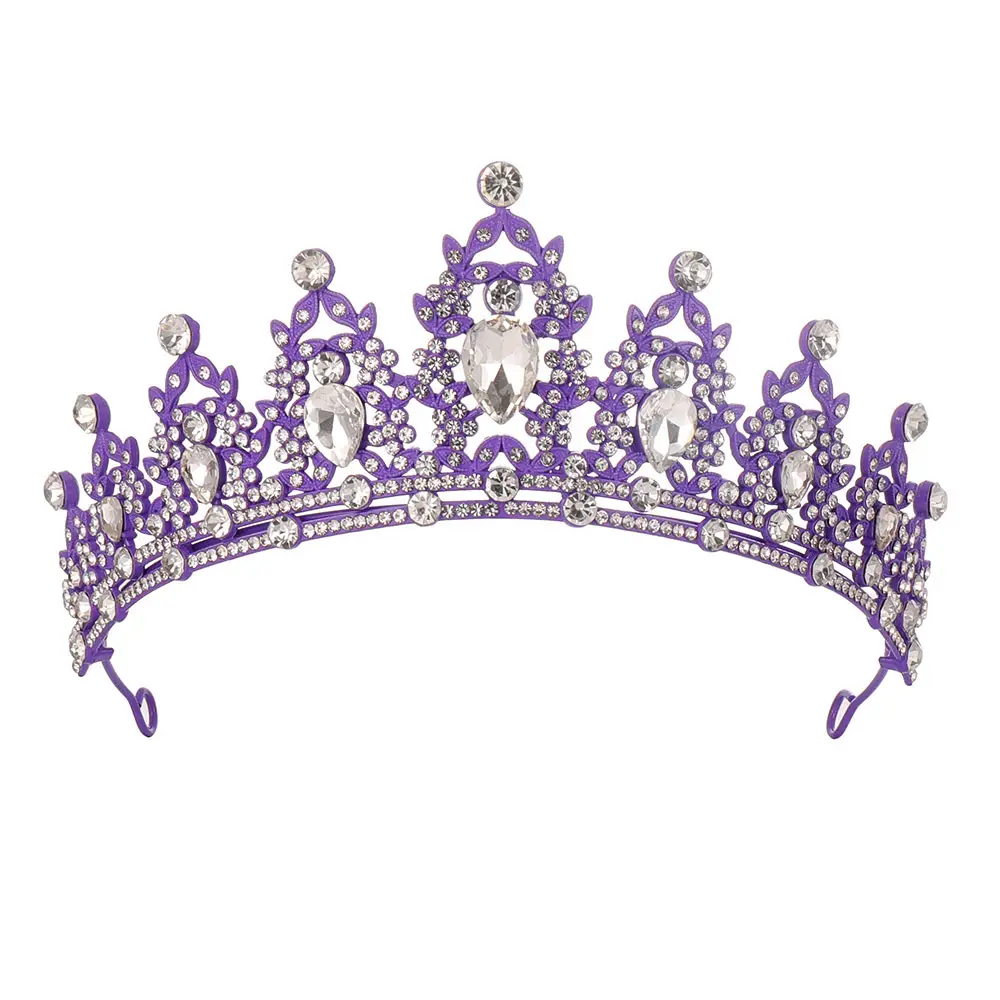 Noble Black Gemstone Sparkling Diamond Bridal Headdress — feature 20