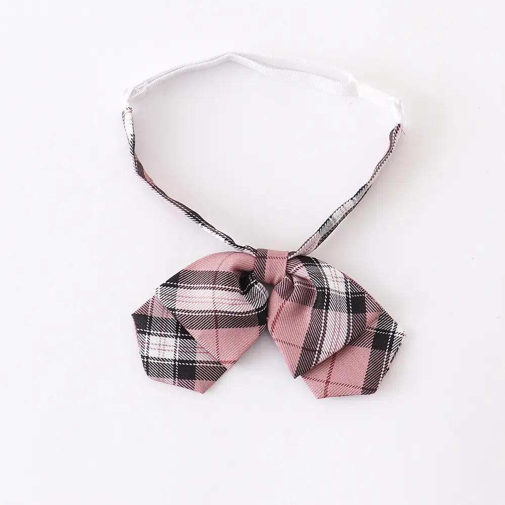 Plaid High Waist Pleated Skirt Pink Black - Image 5