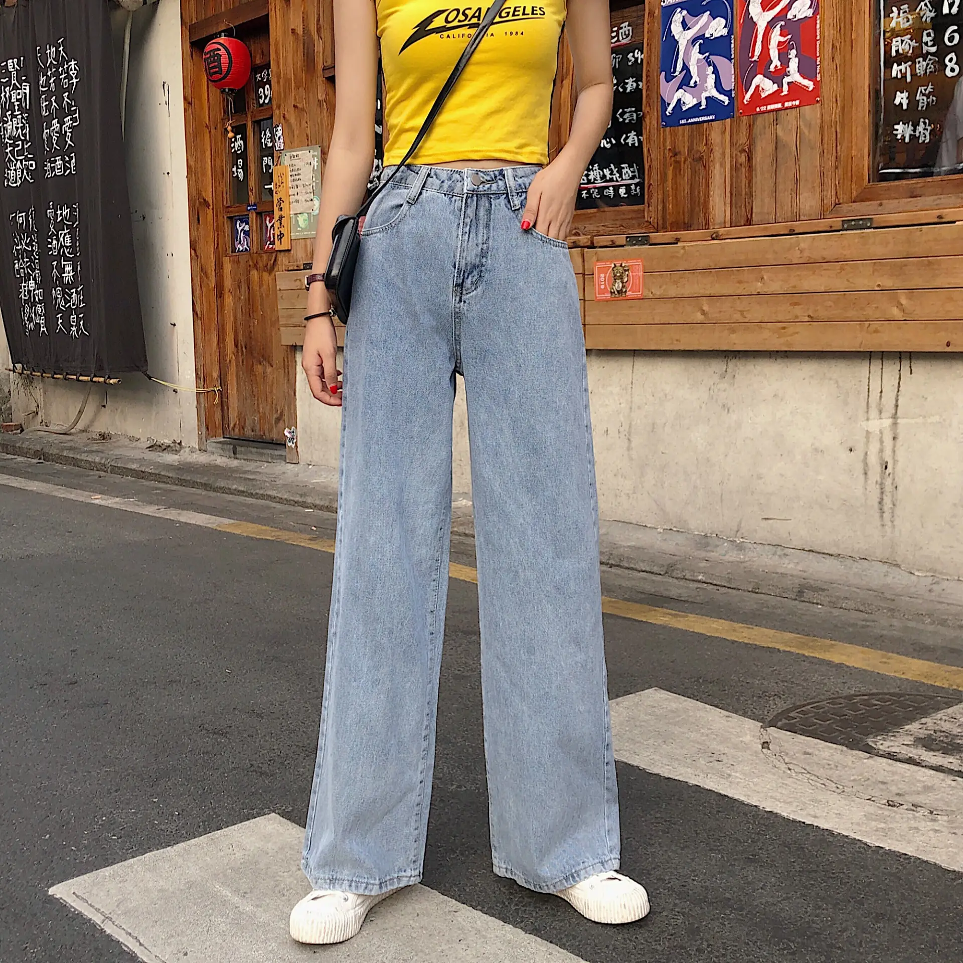 2026 Summer Women Wide Leg Jeans High Waist Slimming Washed - Image 6