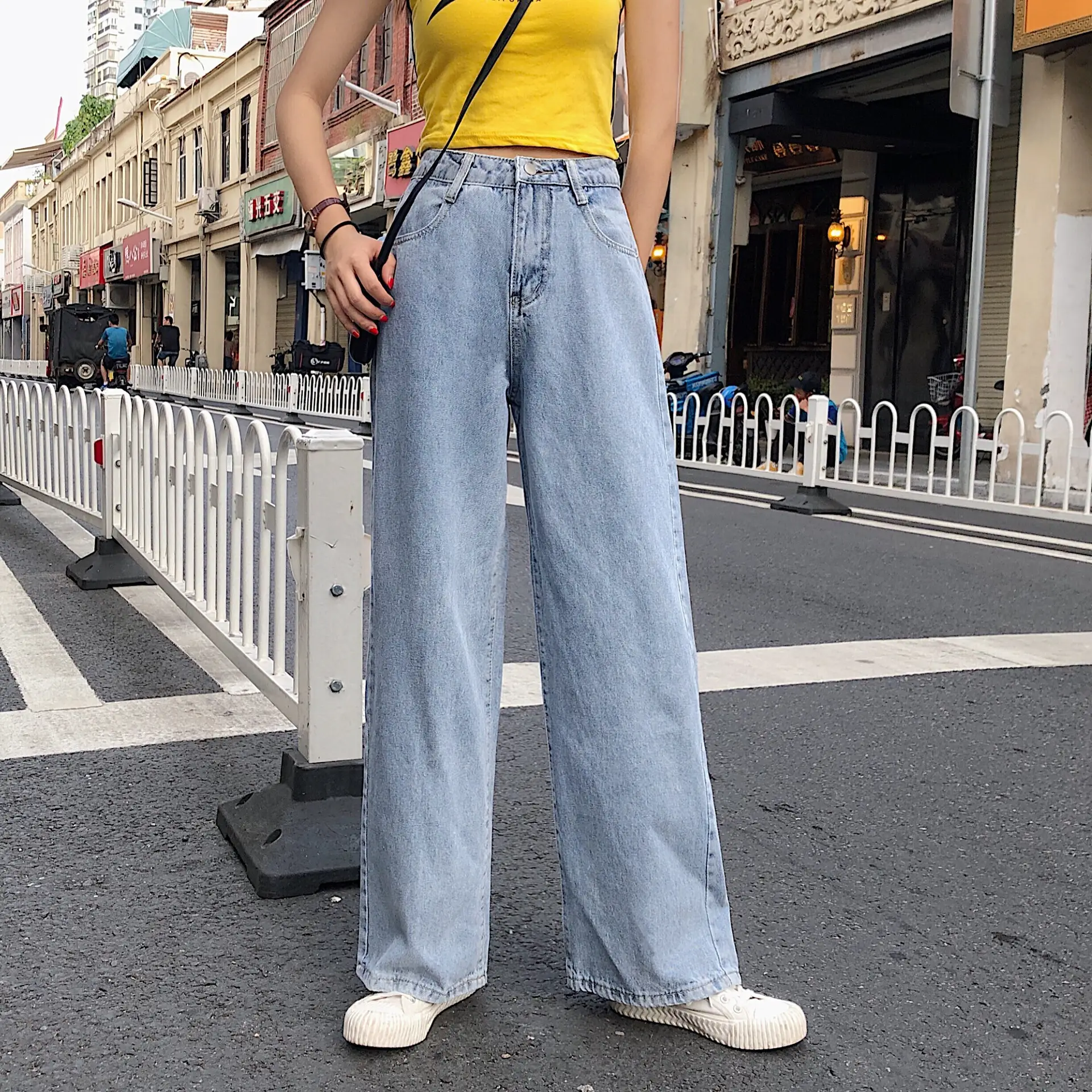 2026 Summer Women Wide Leg Jeans High Waist Slimming Washed - Image 2