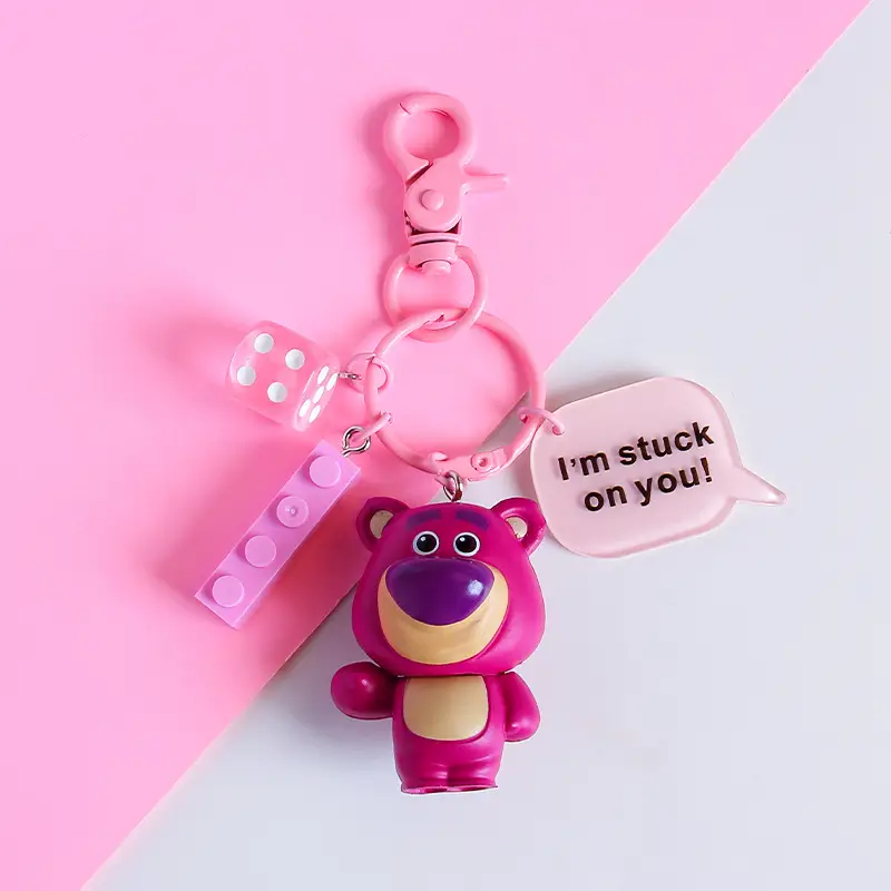 Toy Story Keychain Pendant Buzz Lightyear Woody Three-Eyed Alien Lotso Car Keychain Female Doll
