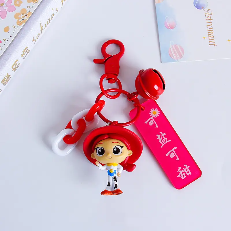 Toy Story Keychain Pendant Buzz Lightyear Woody Three-Eyed Alien Lotso Car Keychain Female Doll