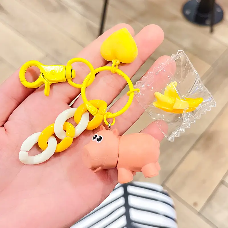 Toy Story Keychain Pendant Buzz Lightyear Woody Three-Eyed Alien Lotso Car Keychain Female Doll