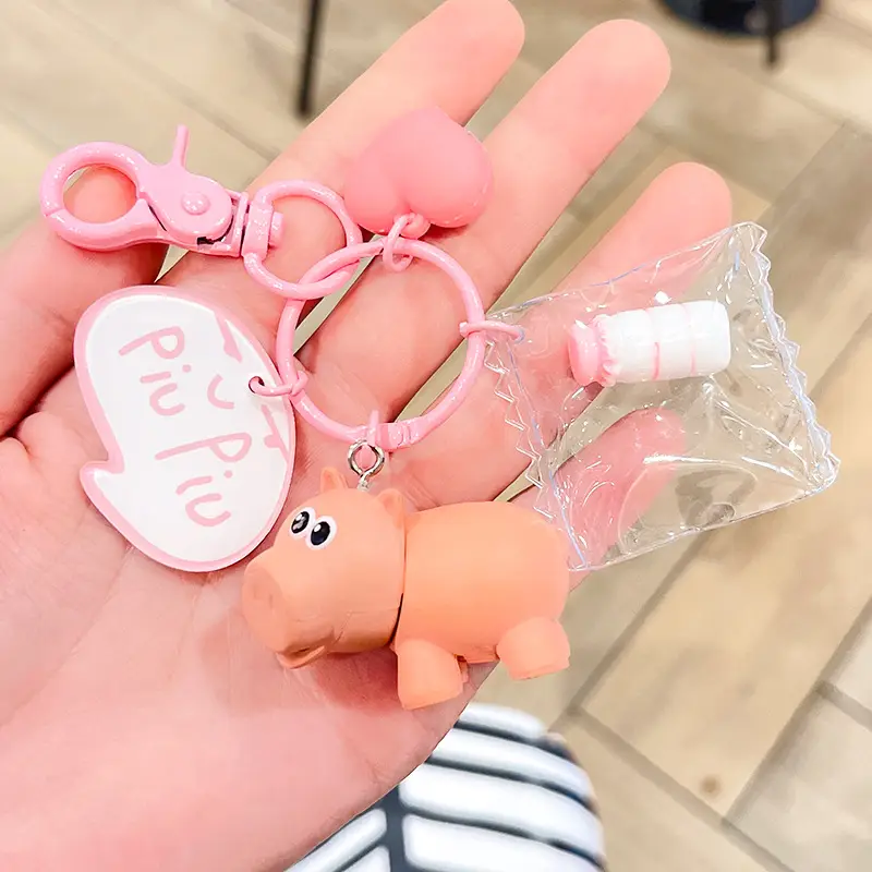 Toy Story Keychain Pendant Buzz Lightyear Woody Three-Eyed Alien Lotso Car Keychain Female Doll