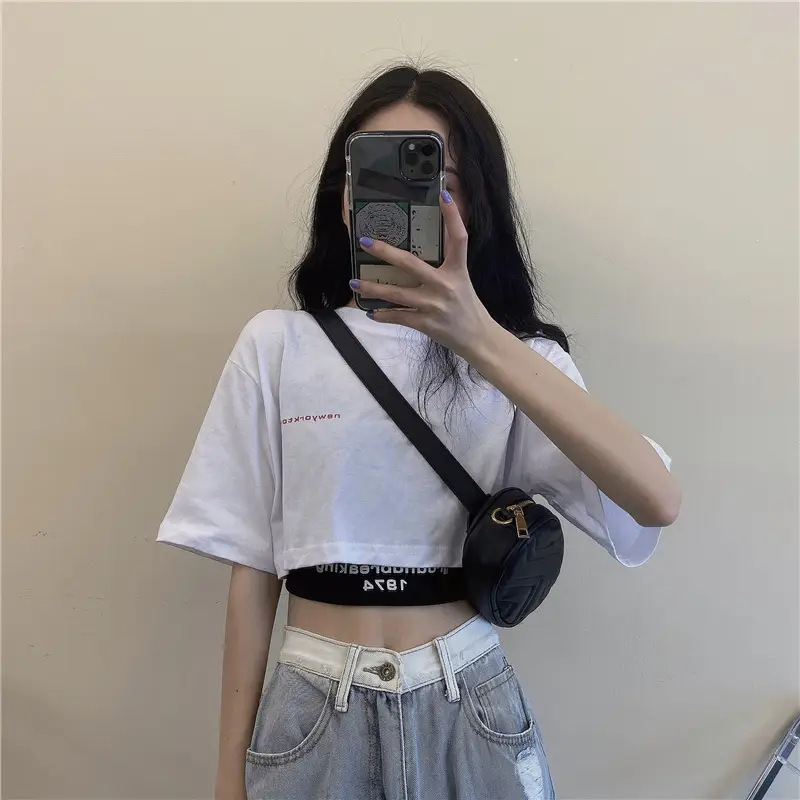 Women's Navel-Baring Short Top Summer Top — feature 11