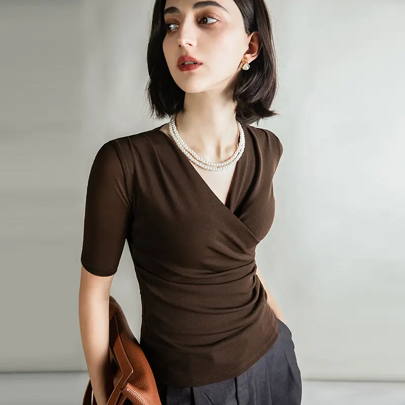 Brown Cross V Mesh Top Mid Sleeve Large - Image 10