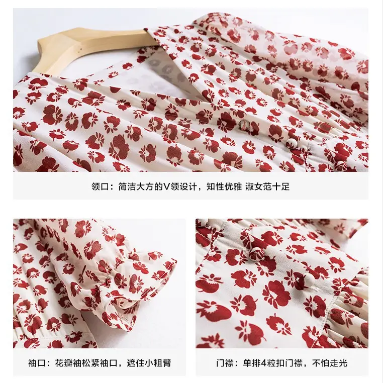 Women Chiffon Polka Dot High Waist Beach Dress - Image 11