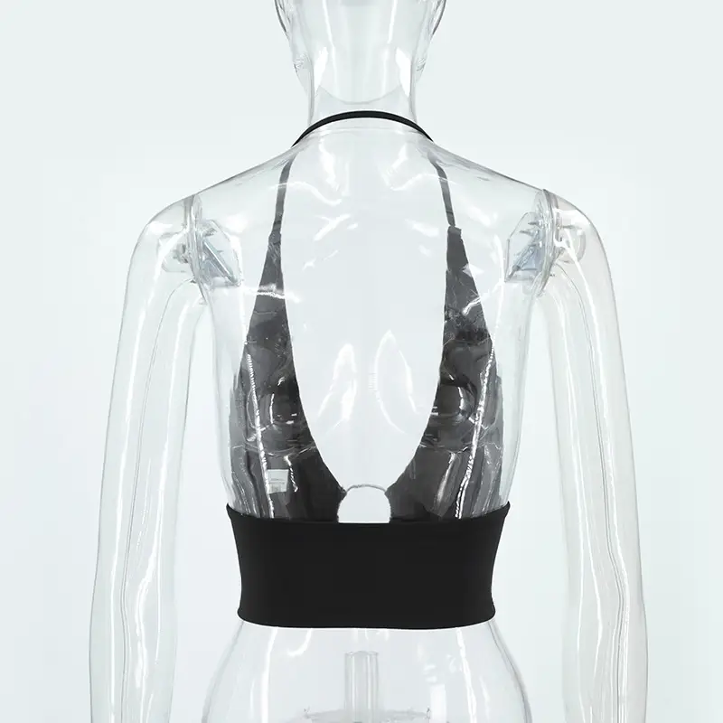 White Round Hook Crop Top for Women — feature 14