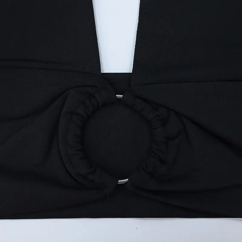 White Round Hook Crop Top for Women — feature 17