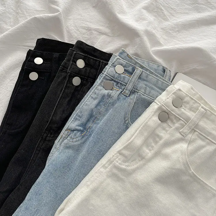 White High Waist Denim Shorts 2021 Summer — feature 10