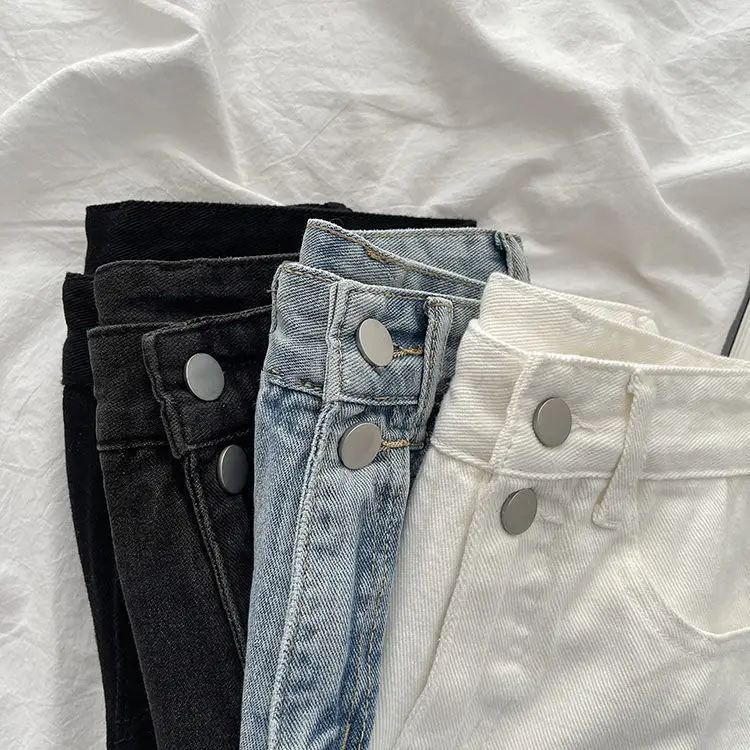White High Waist Denim Shorts 2021 Summer — feature 11