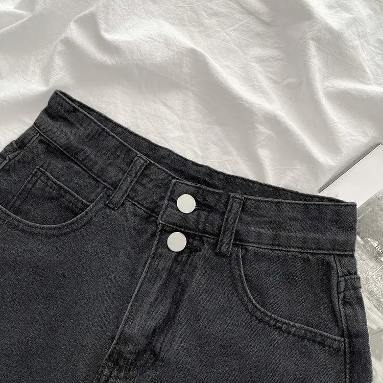 White High Waist Denim Shorts 2021 Summer — feature 19