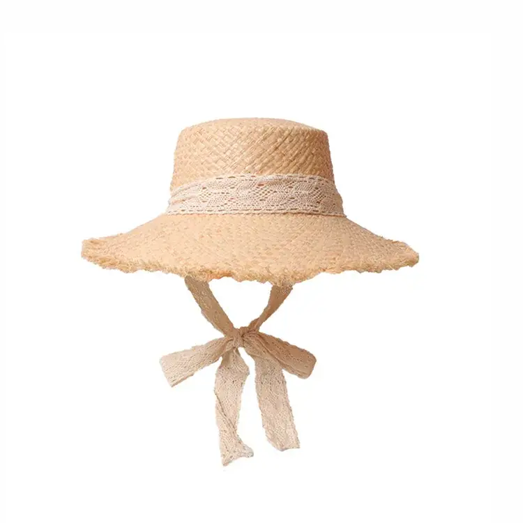 Children Straw Hat Sun Hat Lightweight Raffia Korean Style - Image 8