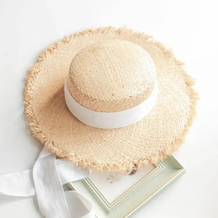 Children Straw Hat Sun Hat Lightweight Raffia Korean Style - Image 2