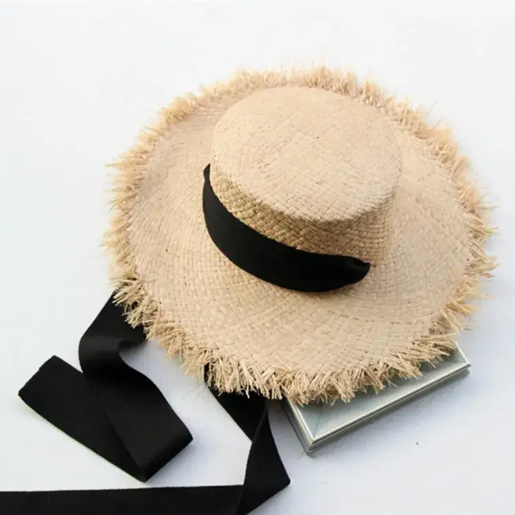 Children Straw Hat Sun Hat Lightweight Raffia Korean Style - Image 3