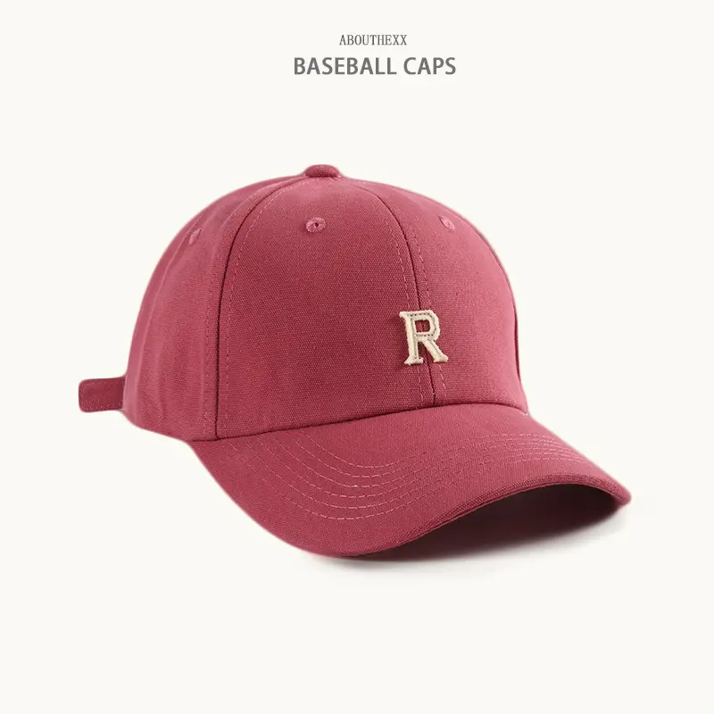 Women Maroon Baseball Cap with Embroidered R Logo