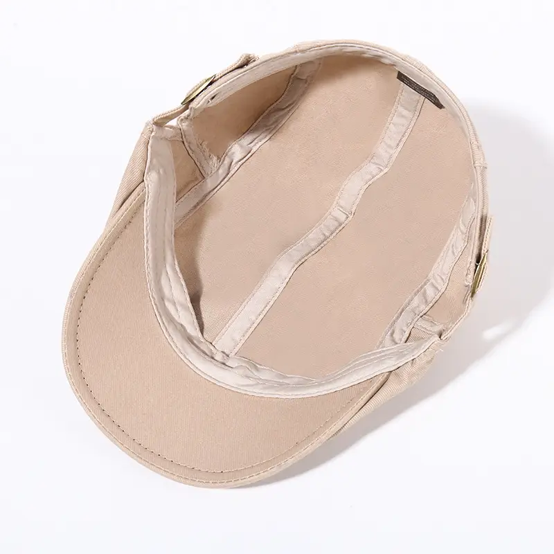 Women Cotton Painter's Cap Solid Brown Baseball Cap - Image 10
