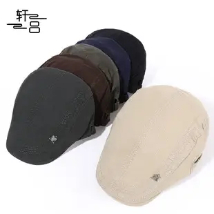 Women Cotton Painter's Cap Solid Brown Baseball Cap — feature 1