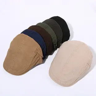 Women Cotton Painter's Cap Solid Brown Baseball Cap — feature 3