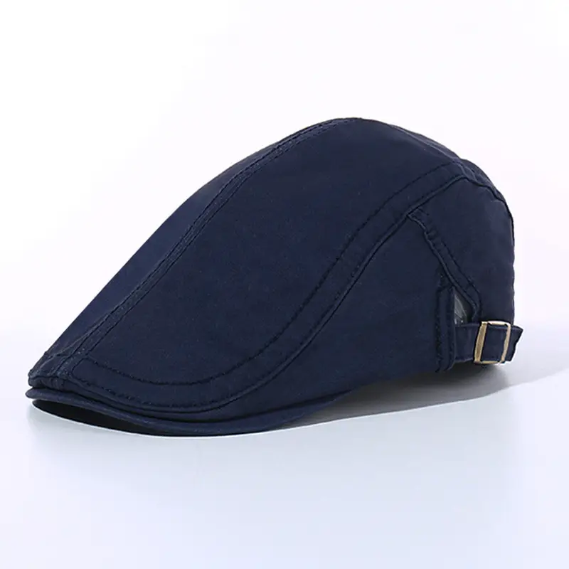 Women Cotton Painter's Cap Solid Brown Baseball Cap - Image 3
