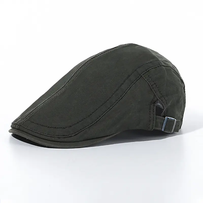Women Cotton Painter's Cap Solid Brown Baseball Cap - Image 5
