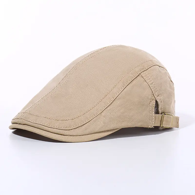 Women Cotton Painter's Cap Solid Brown Baseball Cap - Image 7