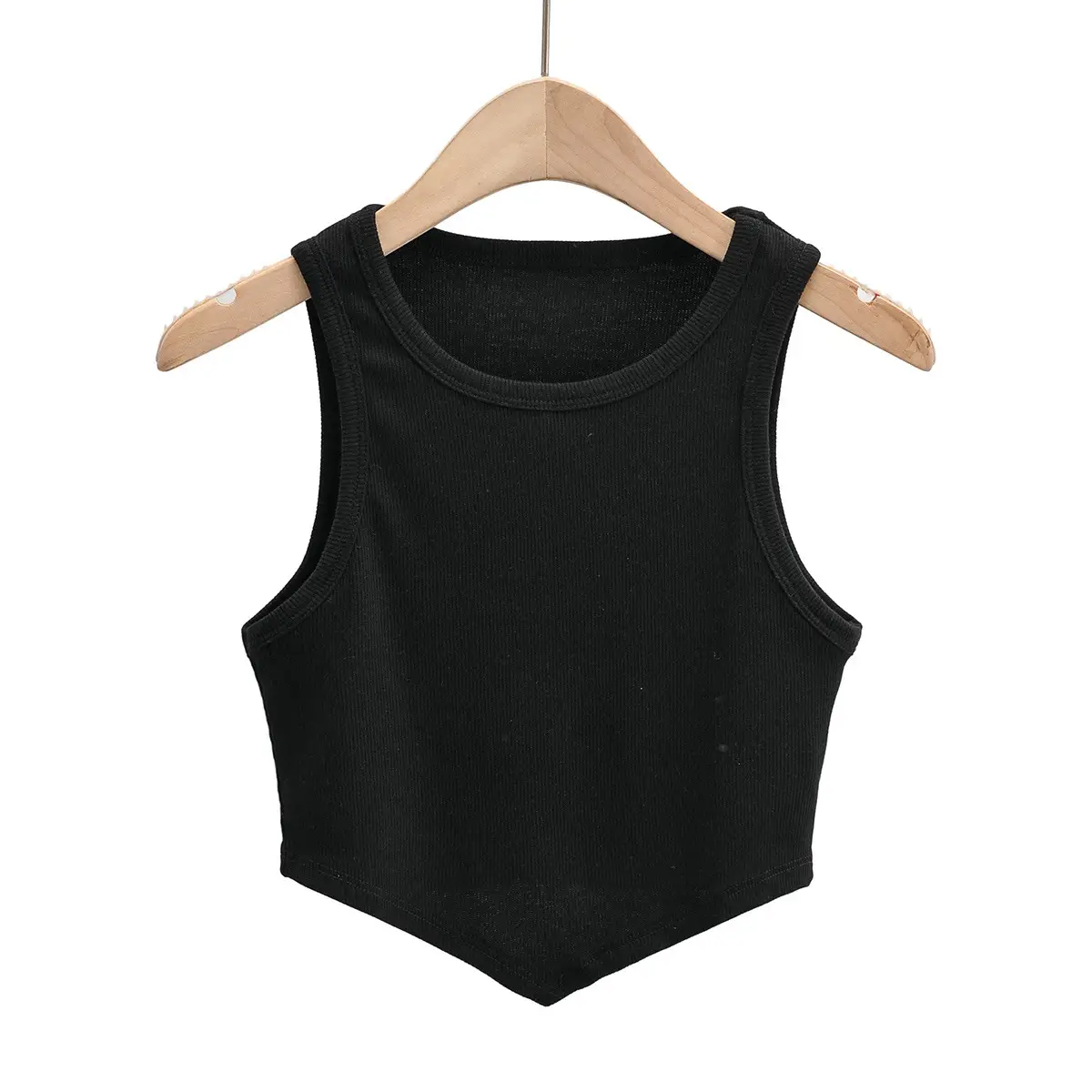 White Stretch Slim Sleeveless Vests for Women - Image 9