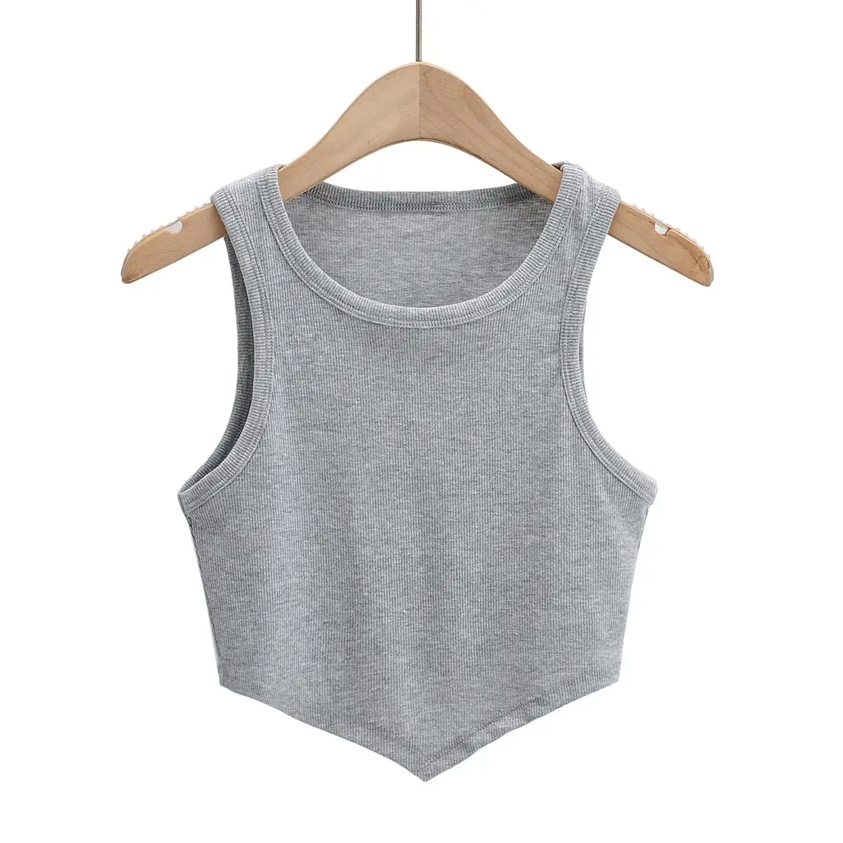 White Stretch Slim Sleeveless Vests for Women - Image 3