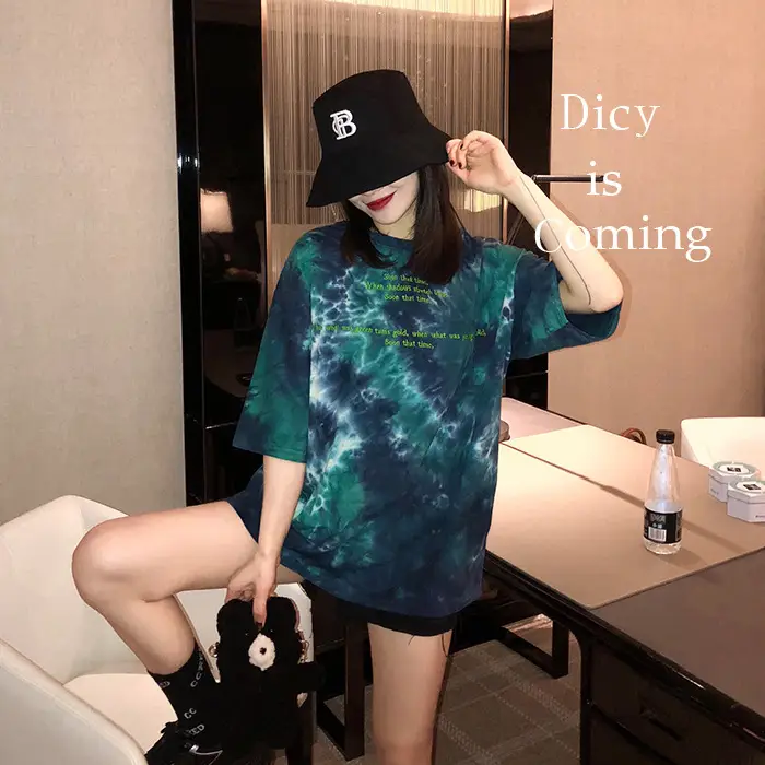 Women Tie-dye Short Sleeve T-Shirt Summer 2021 - Image 10