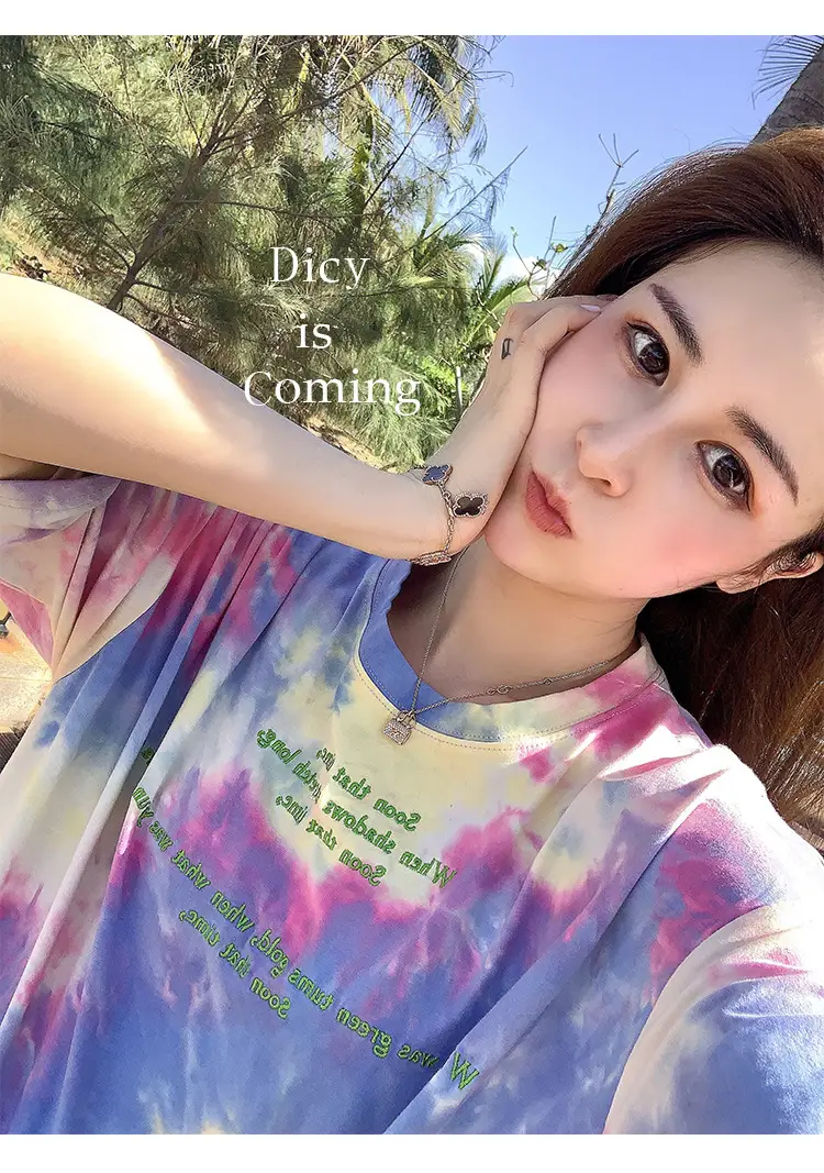 Women Tie-dye Short Sleeve T-Shirt Summer 2021 — feature 13