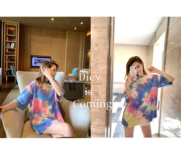 Women Tie-dye Short Sleeve T-Shirt Summer 2021 — feature 16