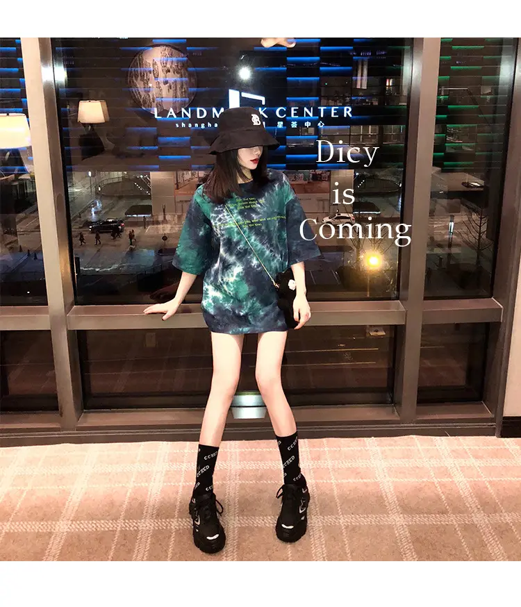 Women Tie-dye Short Sleeve T-Shirt Summer 2021 — feature 18