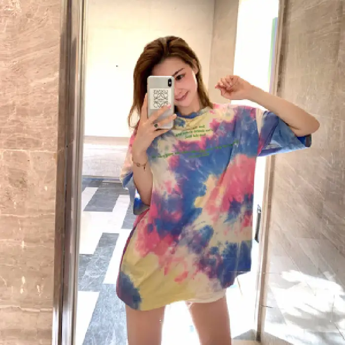 Women Tie-dye Short Sleeve T-Shirt Summer 2021 - Image 2