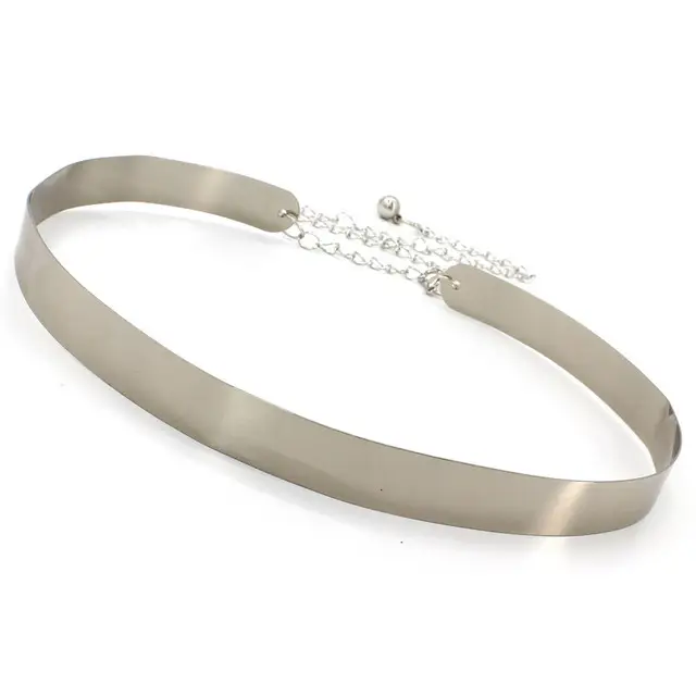 European American Women's Mirror Waist Belt Chain 2cm 3.5cm
