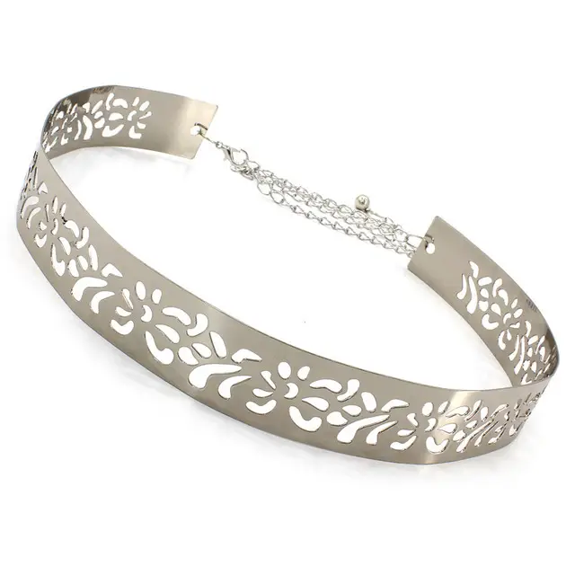 European American Women's Mirror Waist Belt Chain 2cm 3.5cm